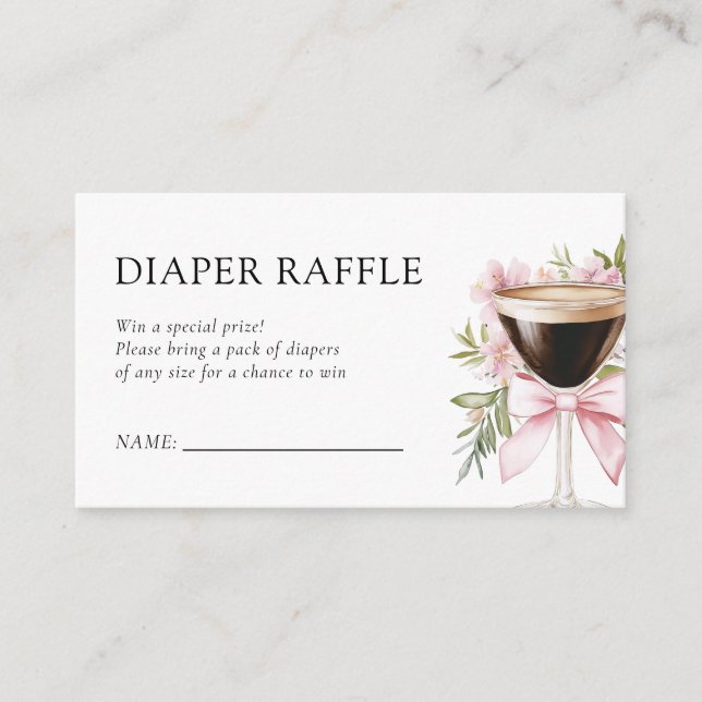 Carte D'accompagnement Un minuscule Baby shower Espresso, Déchets (Devant)