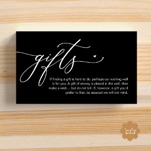 Carte D'accompagnement Un mot sur les cadeaux, Mariage Romantique Moderne