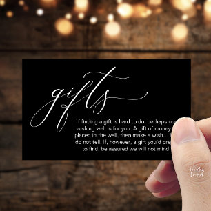 Carte D'accompagnement Un mot sur les cadeaux, voeux de lune de miel, fon