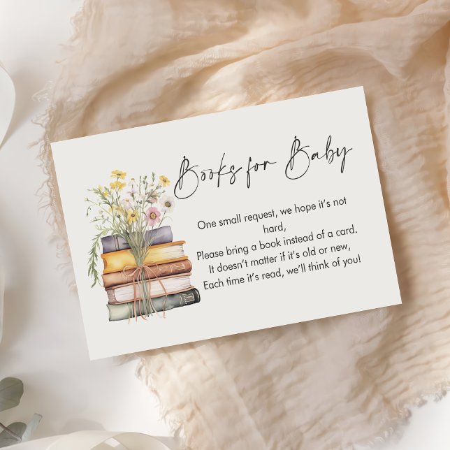 Carte D'accompagnement Un nouveau chapitre commence le Baby shower Fleur  (Créateur téléchargé)