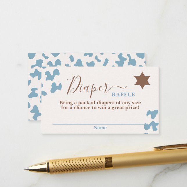 Carte D'accompagnement Un petit Baby shower Cowboy, Déchets de Repas (Devant/Arrière en situation)