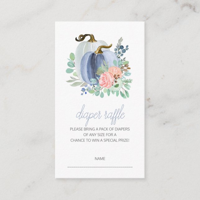 Carte D'accompagnement Un Petit Baby shower D'Automne Citrouille Déchets  (Devant)