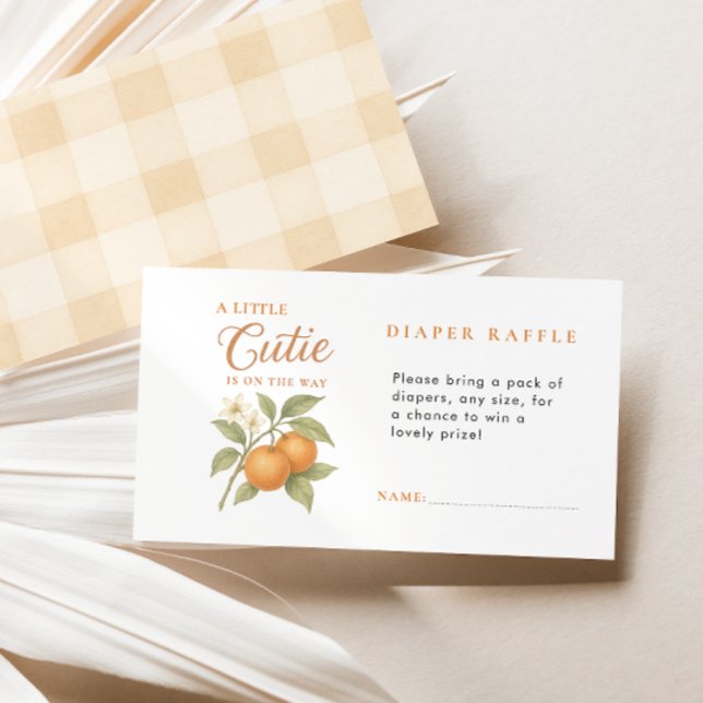 Carte D'accompagnement Un petit Baby shower de carafe de couches d'agrume (Créateur téléchargé)