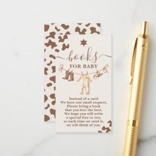 Carte D'accompagnement Un petit Baby shower de Cowboy Livres pour bébé