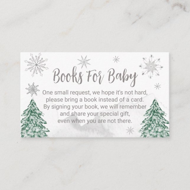 Carte D'accompagnement Un petit Baby shower de Noël hivernal (Devant)