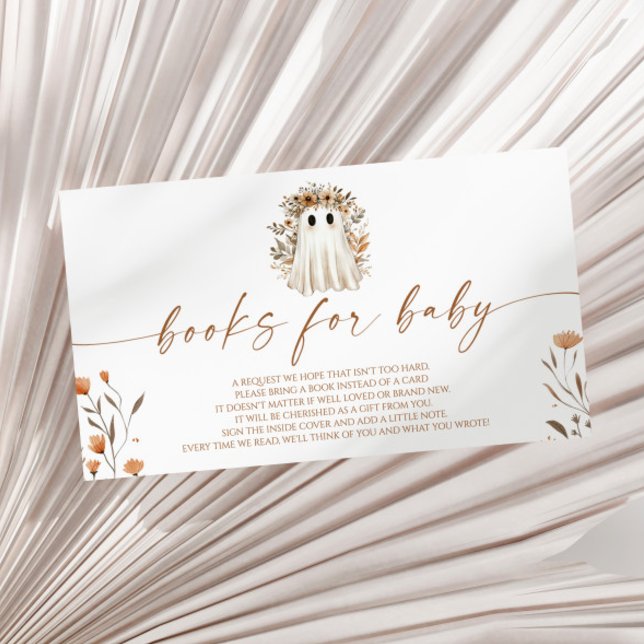 Carte D'accompagnement Un Petit Boo Boho Ghost Baby showers Livres Pour B (Créateur téléchargé)