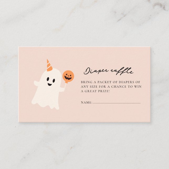 Carte D'accompagnement Un petit Boo est presque un Baby shower Diaper tom (Devant)