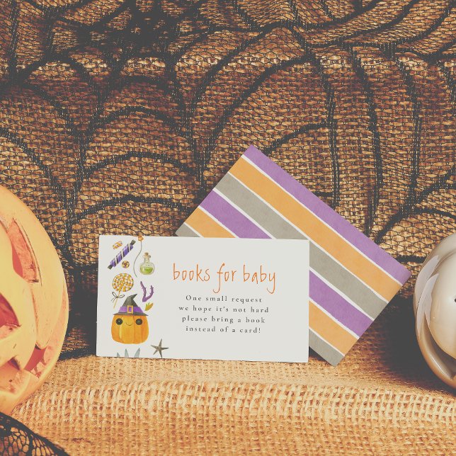 Carte D'accompagnement Un Petit Boo Ghost & Livres Citrouilles Pour Bébé (Créateur téléchargé)