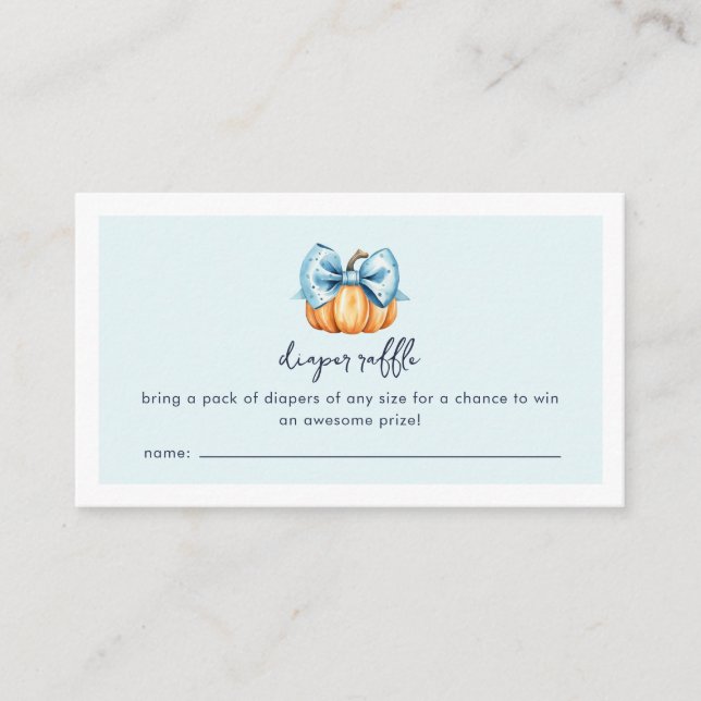 Carte D'accompagnement Un Petit Citrouille Est En Chemin De Baby shower G (Devant)