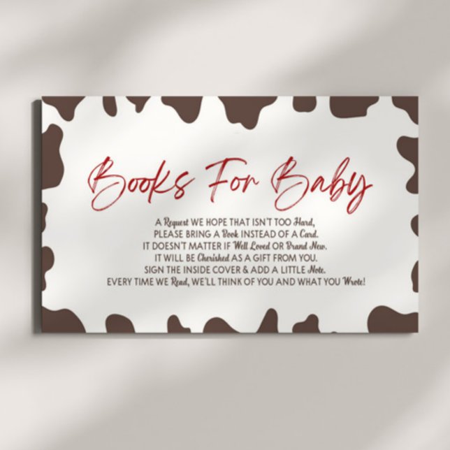 Carte D'accompagnement Un petit cow-boy rodéo Baby Shower Livres pour béb (Créateur téléchargé)