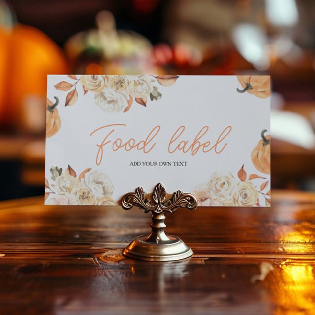 Carte D'accompagnement Un petit Étiquette alimentaire de Baby shower d'au (Créateur téléchargé)