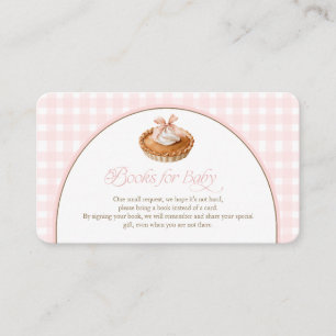 Carte D'accompagnement Un petit gâteau mignon Livres pour bébé à carreaux