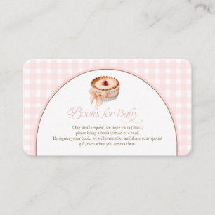 Carte D'accompagnement Un petit gâteau mignon Livres pour bébé en gingham