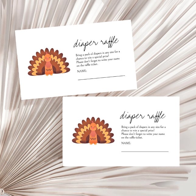 Carte D'accompagnement Un petit raffe au Baby shower de dinde (Créateur téléchargé)