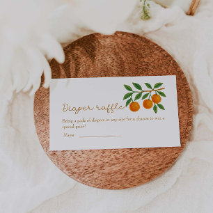 Carte D'accompagnement Un Petit Raffin De Baby shower Orange Cutie