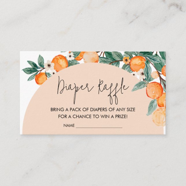Carte D'accompagnement Un Petit Raffin De Baby shower Orange Cutie (Devant)