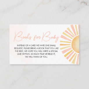 Carte D'accompagnement Un petit rayon de soleil Baby shower livre pour bé