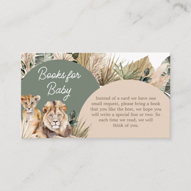 Carte D'accompagnement Un petit sauvage Safari Animaux Livres pour bébé (Devant)