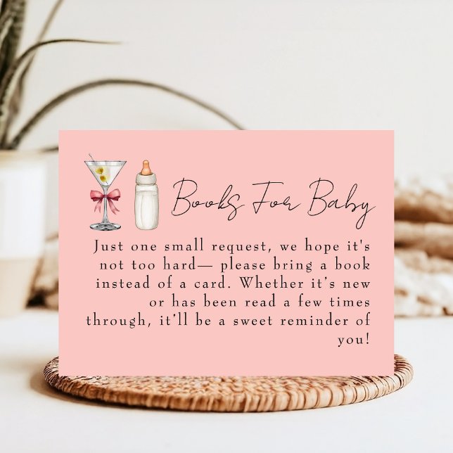 Carte D'accompagnement Un Tini One Rose Baby Girl Livres Pour Baby shower (Créateur téléchargé)