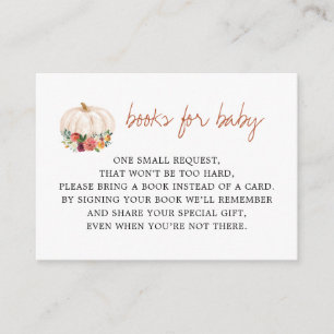 Carte D'accompagnement Une Demande De Baby shower Un Peu Citrouille