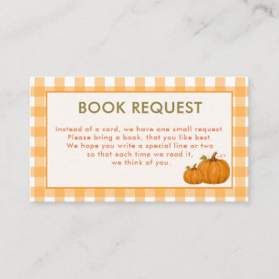 Carte D'accompagnement Une demande de livre pour une Baby Shower pour une