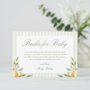 Carte D'accompagnement Une douce petite fête de bébé autour d'une poire L