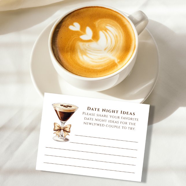 Carte D'accompagnement Une Fête des mariées Tini Bit Espresso Martini (Créateur téléchargé)