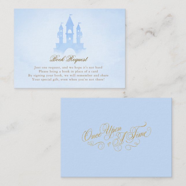 Carte D'accompagnement Une Fois Sur Le Temps Fairytale Castle Demande De  (Devant / Derrière)
