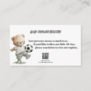 Carte D'accompagnement Une liste de cadeaux pour une Baby Shower A Little