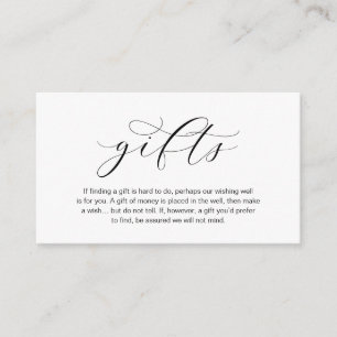 Carte D'accompagnement Une note sur les cadeaux, belle élégance luxe