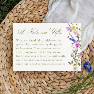 Carte D'accompagnement Une note sur les cadeaux de mariage Cagnotte de lu