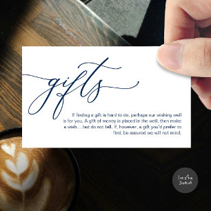 Carte D'accompagnement Une note sur les cadeaux, fonds de lune de miel