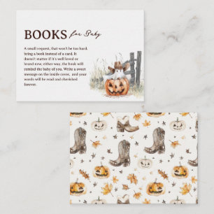 Carte D'accompagnement Une petite Boo' Livres Western Halloween pour bébé
