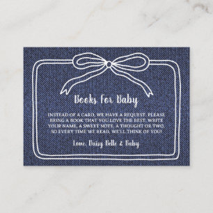 Carte D'accompagnement Une petite fête pour bébé garçon en jean bleu