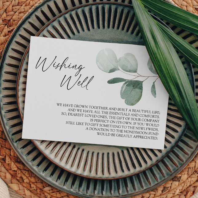Carte D'accompagnement Une verdure moderne Un Mariage blanc se veut bien (Créateur téléchargé)