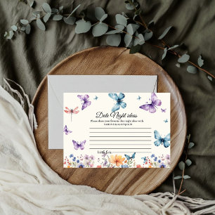 Carte D'accompagnement Une vie de papillons nuptiale douche de la nuit