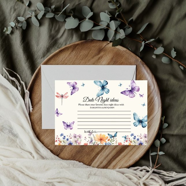 Carte D'accompagnement Une vie de papillons nuptiale douche de la nuit (Créateur téléchargé)