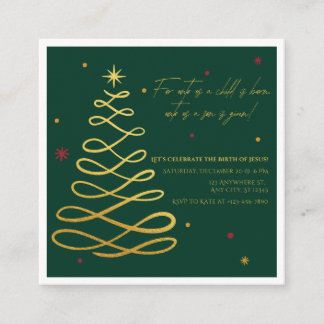 Carte D'accompagnement Unto Us A Child Is Born | Christmas Enclosure Card
