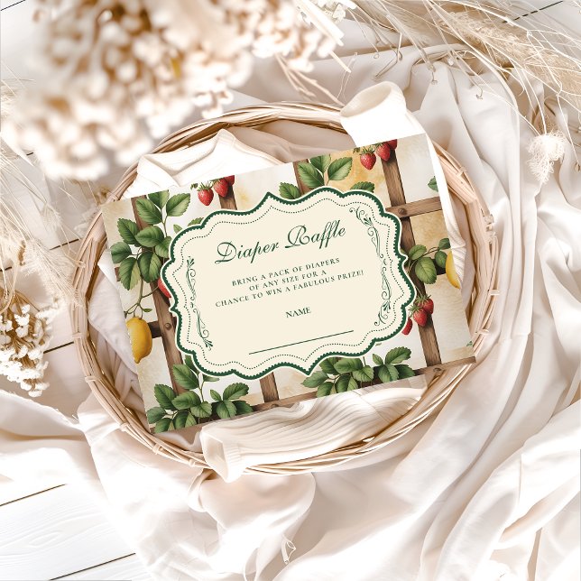 Carte D'accompagnement ustic Citrus Strawberry Diapper Raffle (Créateur téléchargé)
