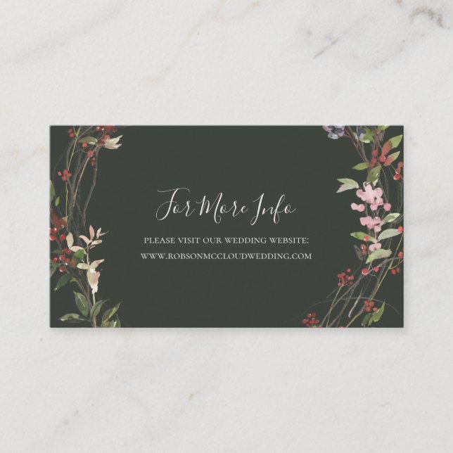 Carte D'accompagnement Vacances Chic Botanique | Site Mariage vert (Devant)