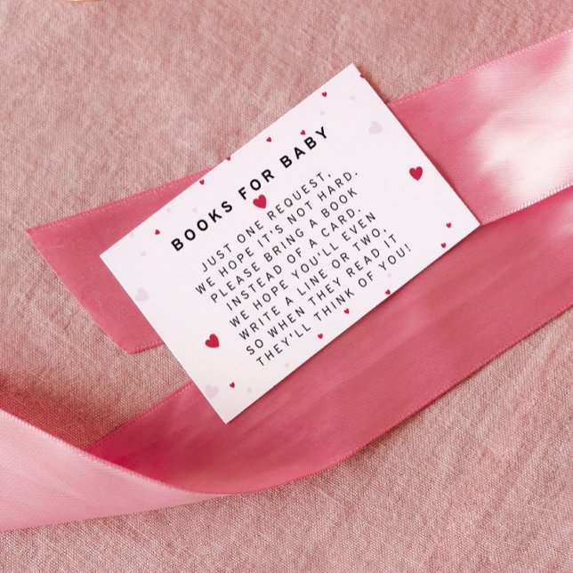Carte D'accompagnement Valentine's Baby shower - Livres pour bébé (Créateur téléchargé)