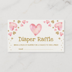 Carte D'accompagnement Valentines Coeur Déchets Raffle Or rose