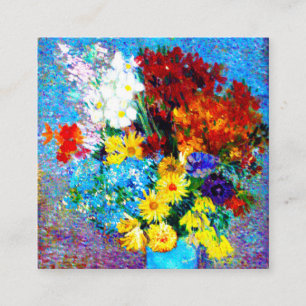 Carte D'accompagnement Van Gogh Flowers dans un Vase Bleu