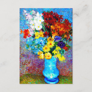 Carte D'accompagnement Van Gogh Flowers dans un Vase Bleu