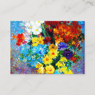 Carte D'accompagnement Van Gogh Flowers dans un Vase Bleu