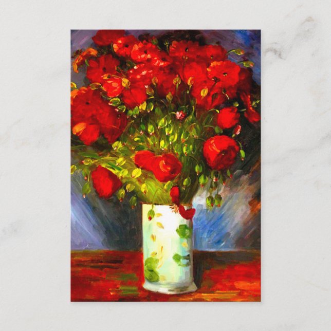 Carte D'accompagnement Van Gogh Red Poppies (Devant)