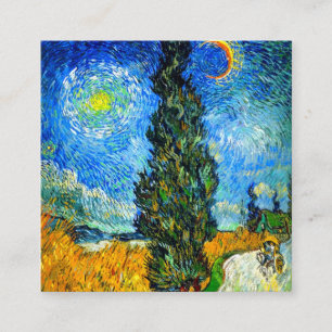 Carte D'accompagnement Van Gogh Road avec Cypress et Star