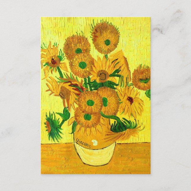 Carte D'accompagnement Van Gogh Sunflowers (Devant)