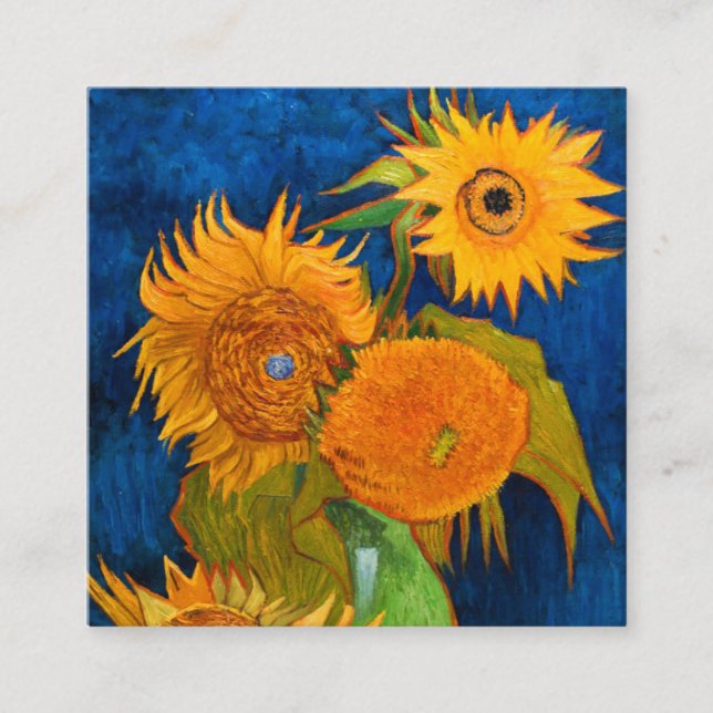 Carte D'accompagnement Van Gogh Sunflowers (Devant)