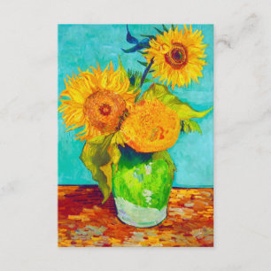 Carte D'accompagnement Van Gogh Sunflowers